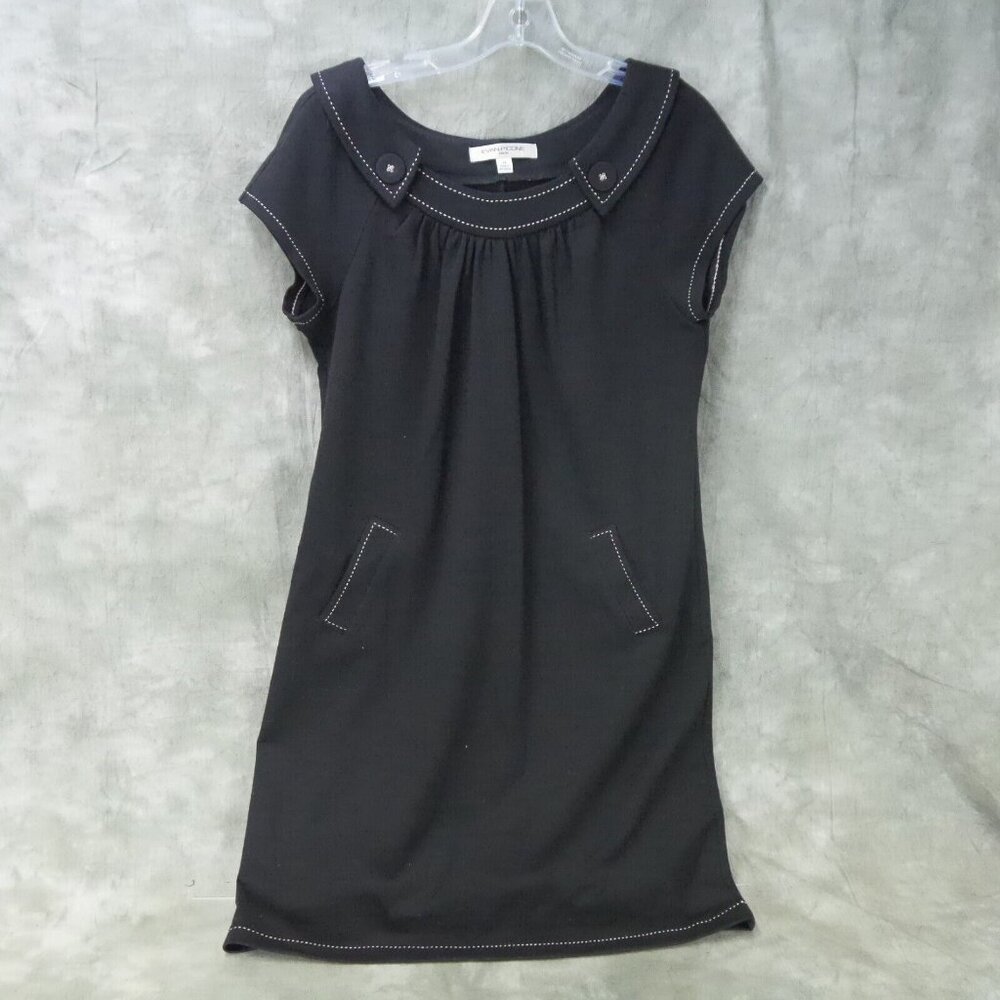 EUC Evan-Picone Black VINTAGE SHEATH DRESS Women Size 12 VTG s-8779